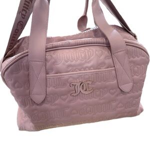 Juicy Couture Light Pink Embossed Travel Bag - new and without tags